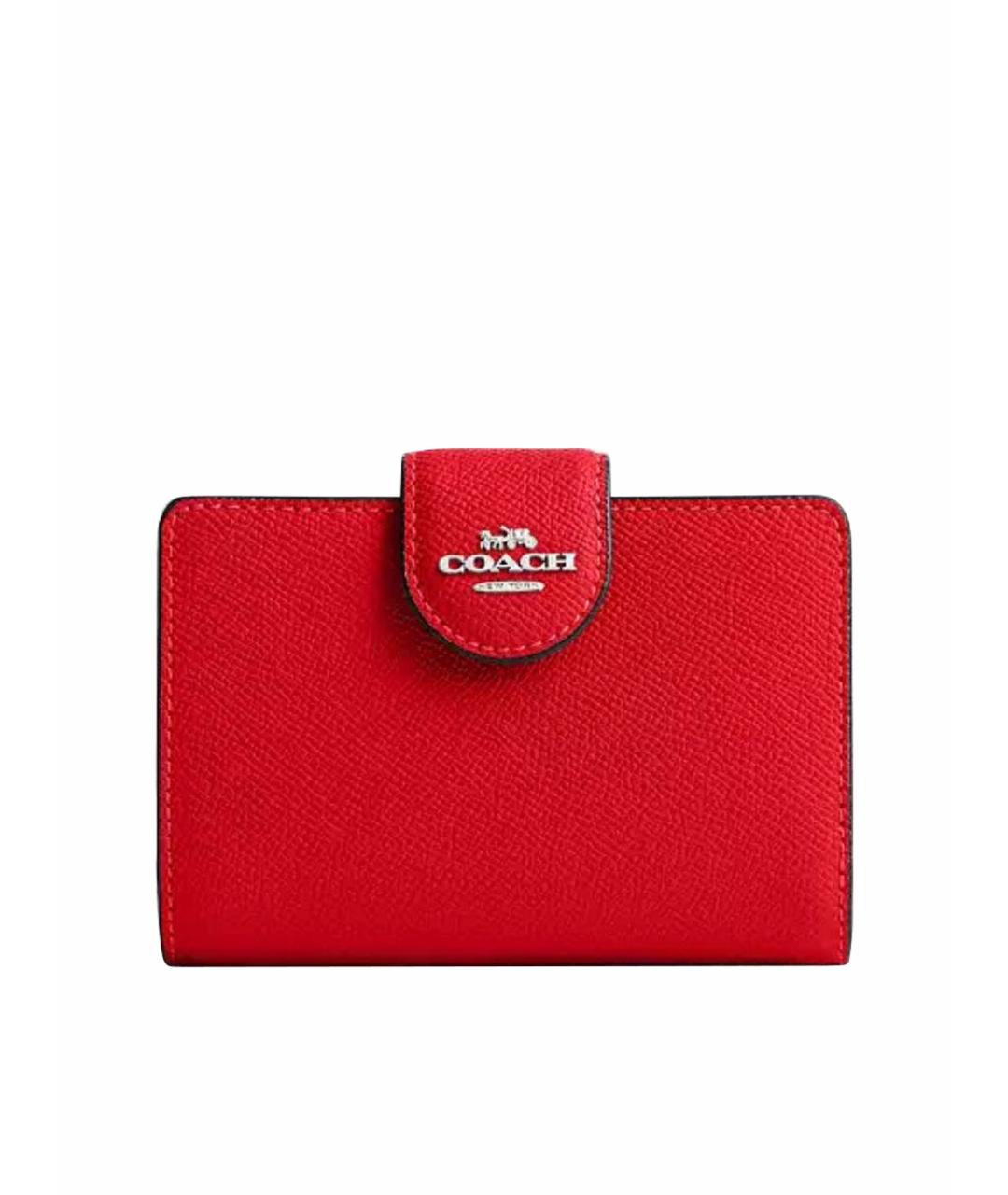 COACH Красный кожаный кошелек, фото 1