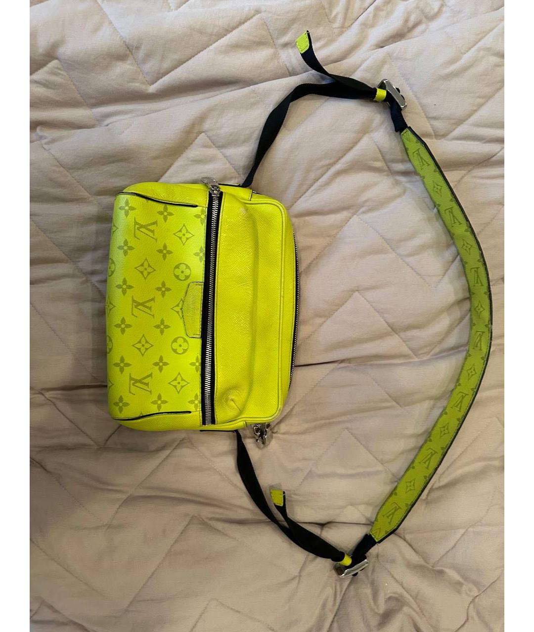 LOUIS VUITTON PRE-OWNED Желтая кожаная сумка на плечо, фото 4
