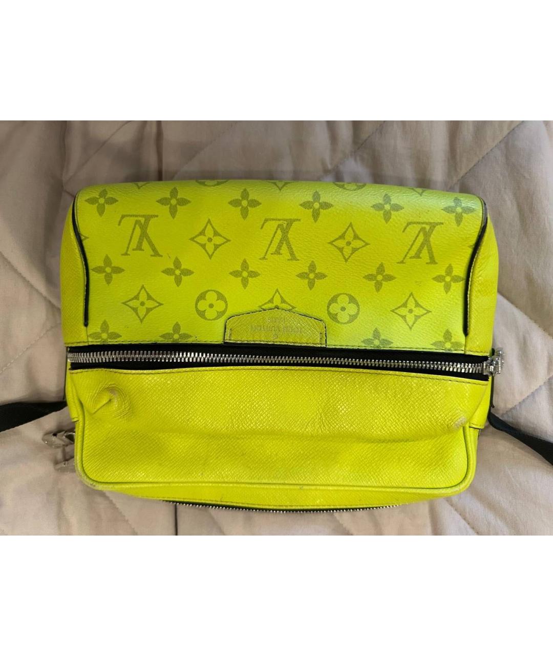 LOUIS VUITTON Желтая кожаная сумка на плечо, фото 2