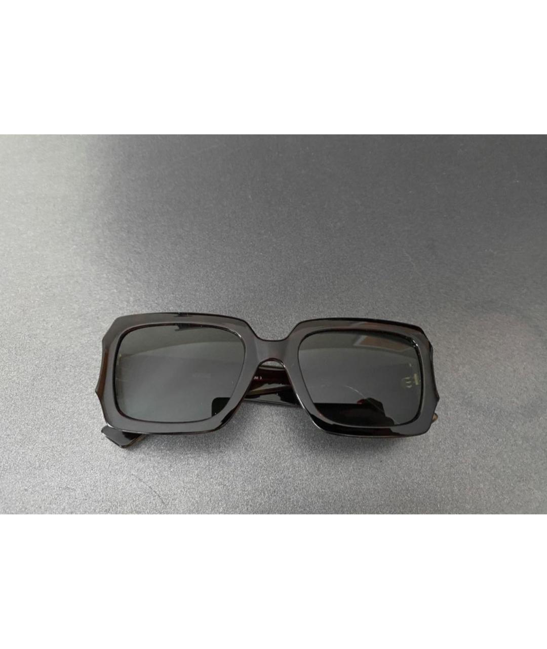 MOSCHINO Коричневые пластиковые солнцезащитные очки, фото 2