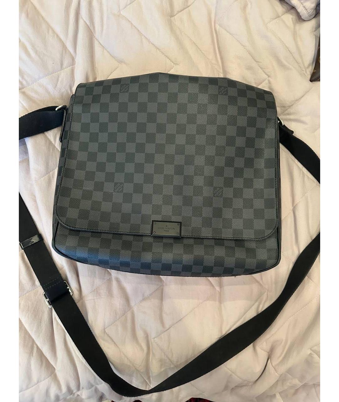 LOUIS VUITTON PRE-OWNED Антрацитовая сумка на плечо, фото 5