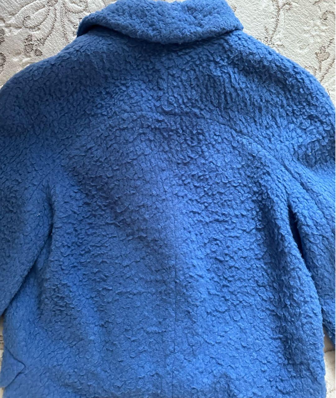 CARVEN Синее шерстяное пальто, фото 7
