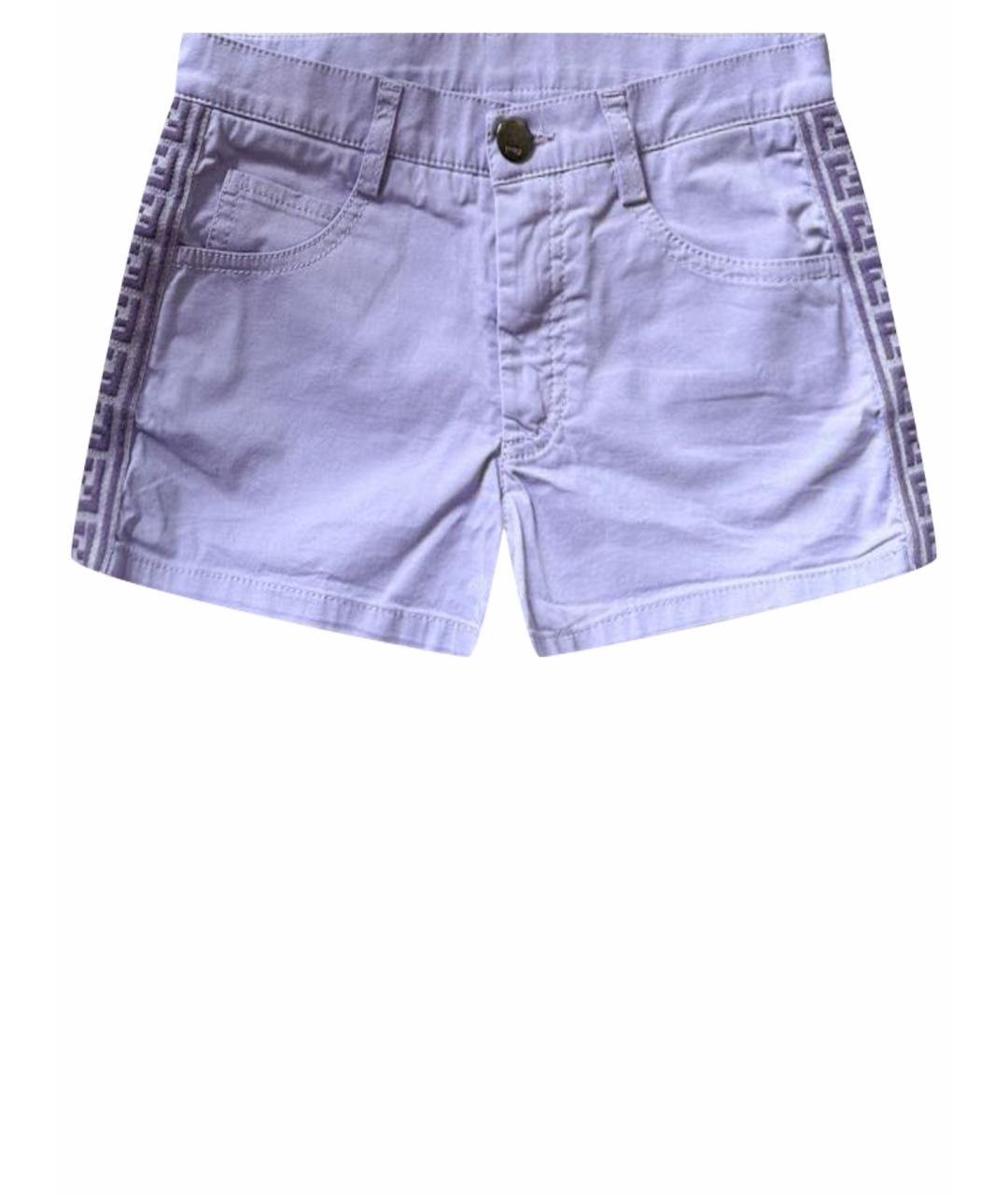 FENDI Фиолетовые хлопковые брюки и шорты, фото 1