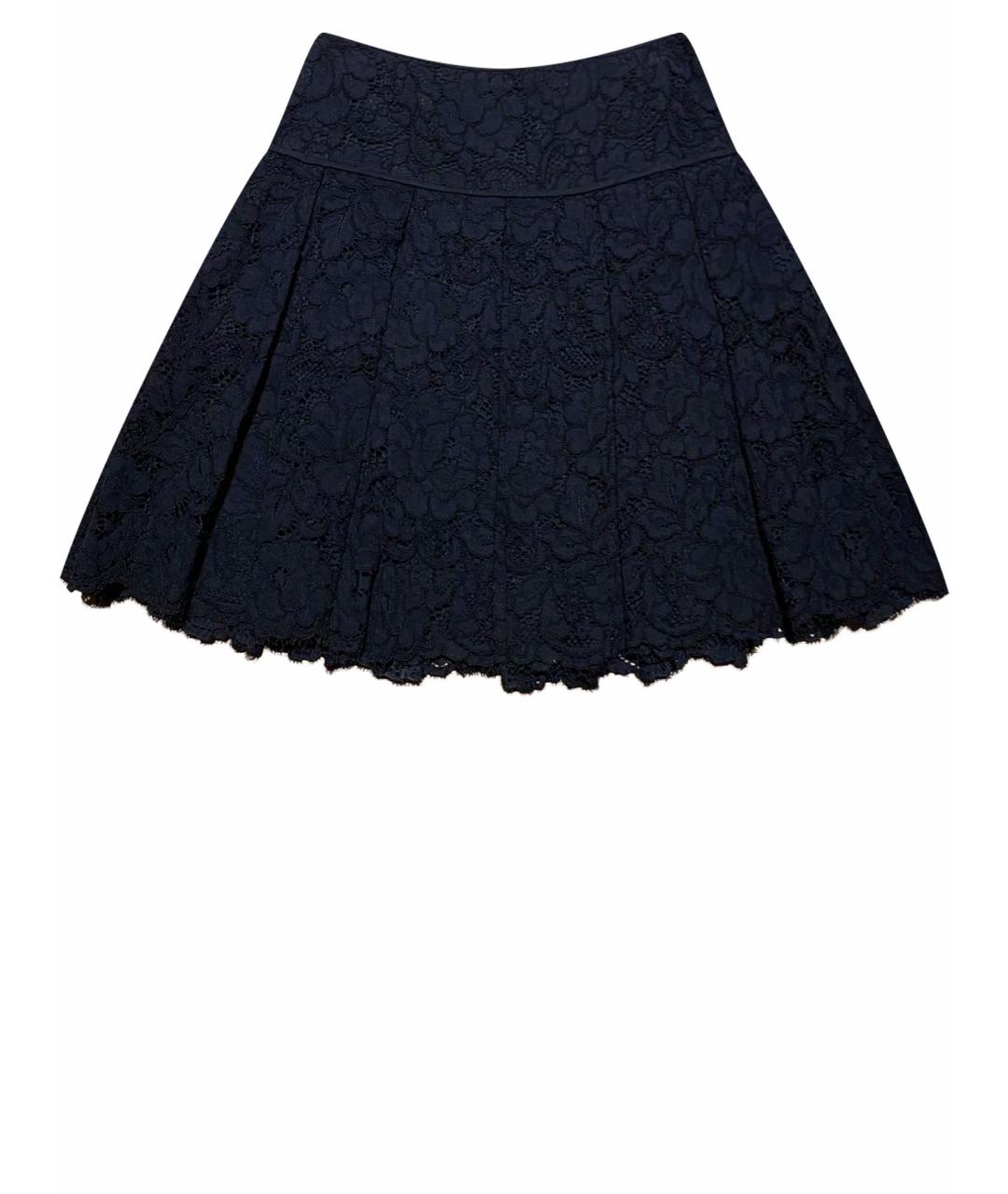 DKNY Черная хлопковая юбка мини, фото 1