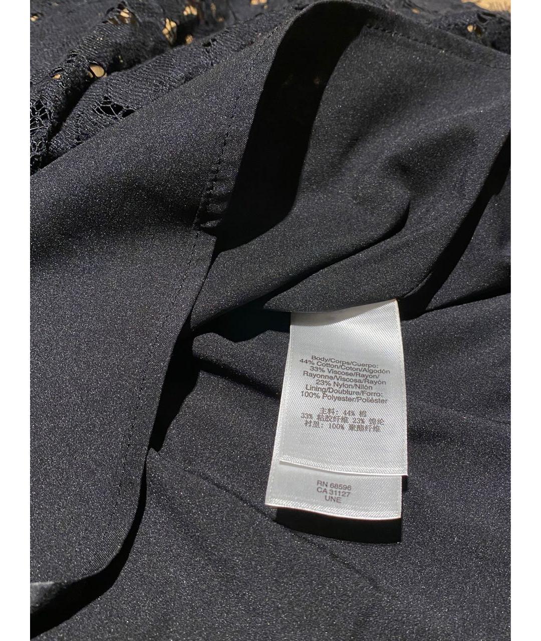 DKNY Черная хлопковая юбка мини, фото 3