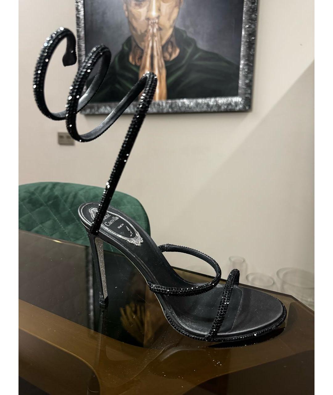 RENE CAOVILLA Черные кожаные туфли, фото 5