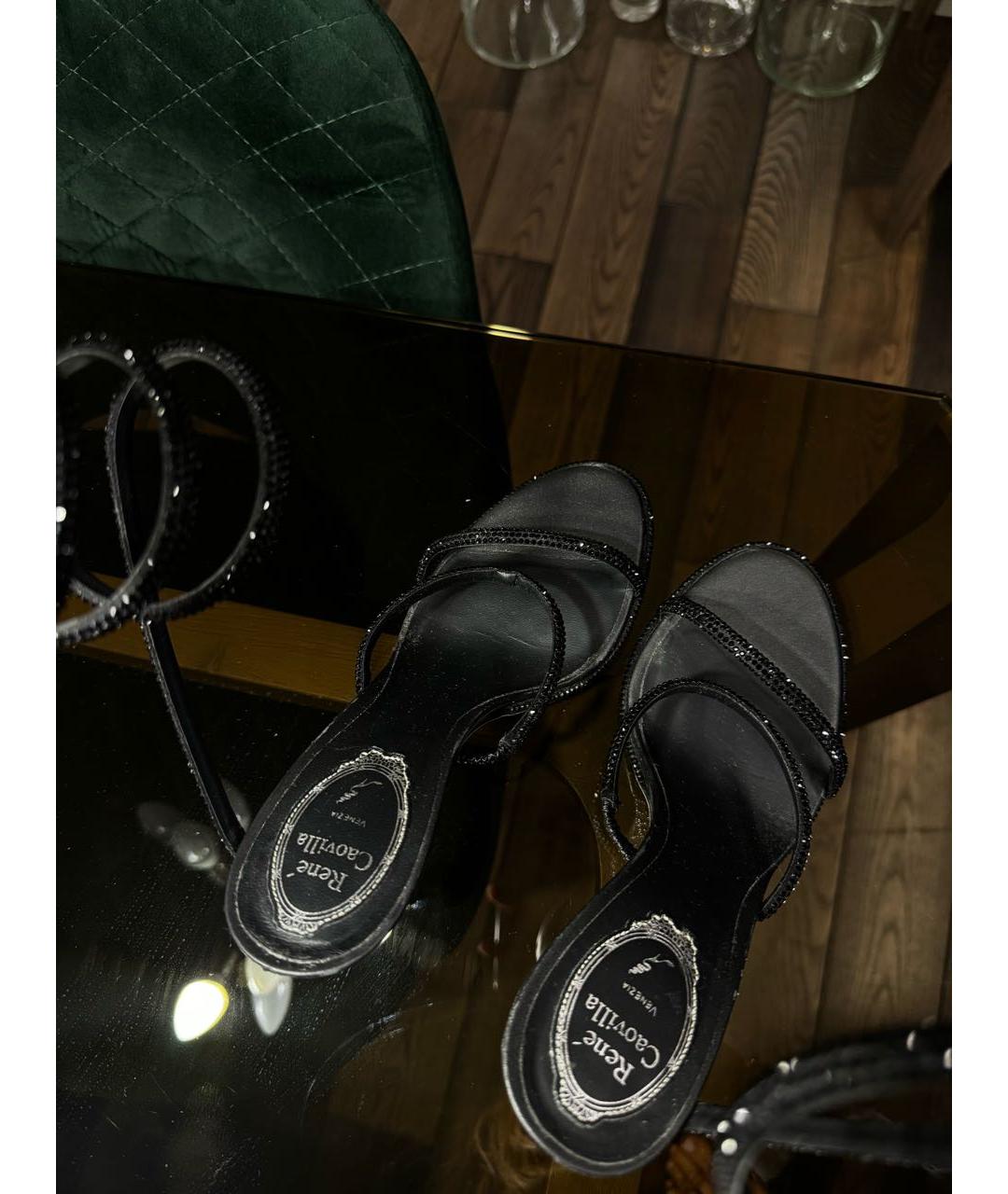 RENE CAOVILLA Черные кожаные туфли, фото 3