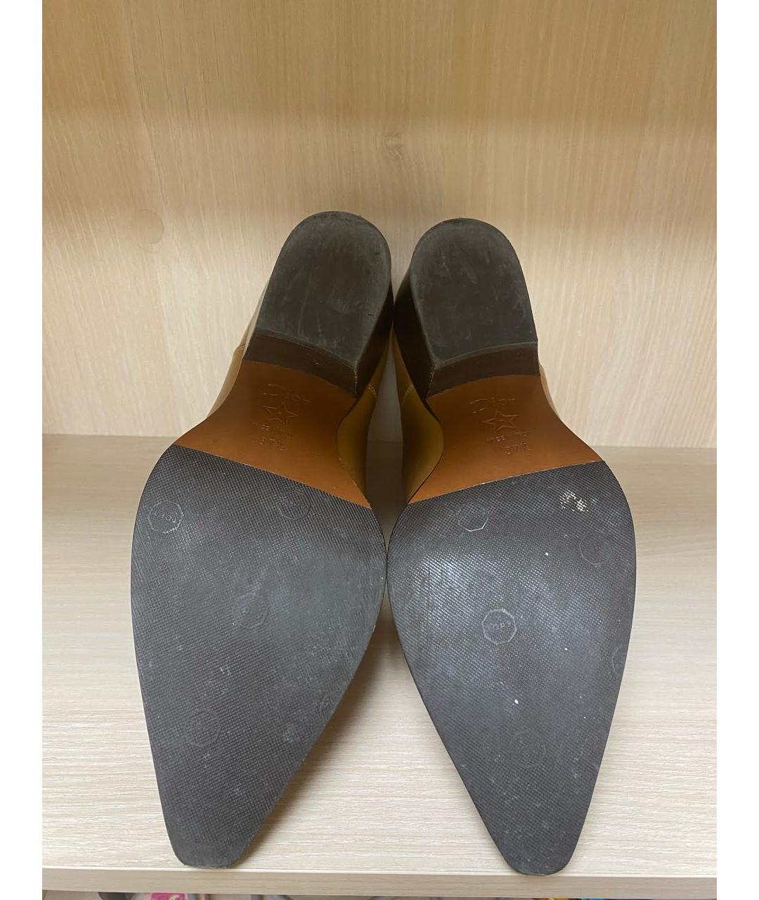 CHRISTIAN DIOR PRE-OWNED Коричневые кожаные ботинки, фото 5