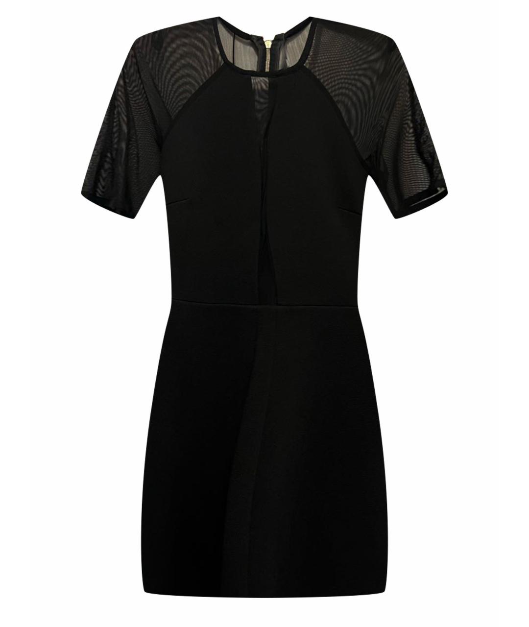SANDRO Черное полиэстеровое коктейльное платье, фото 1