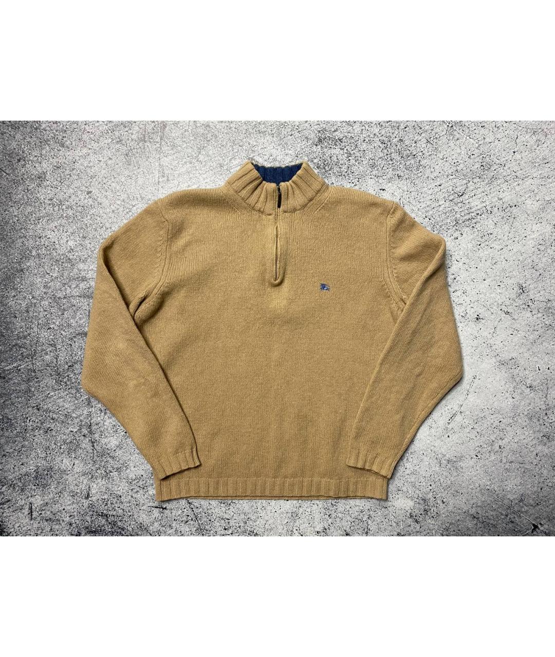 BURBERRY Бежевый шерстяной джемпер / свитер, фото 10