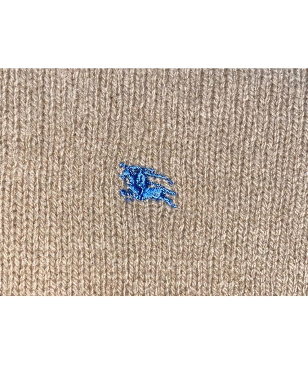 BURBERRY Бежевый шерстяной джемпер / свитер, фото 6