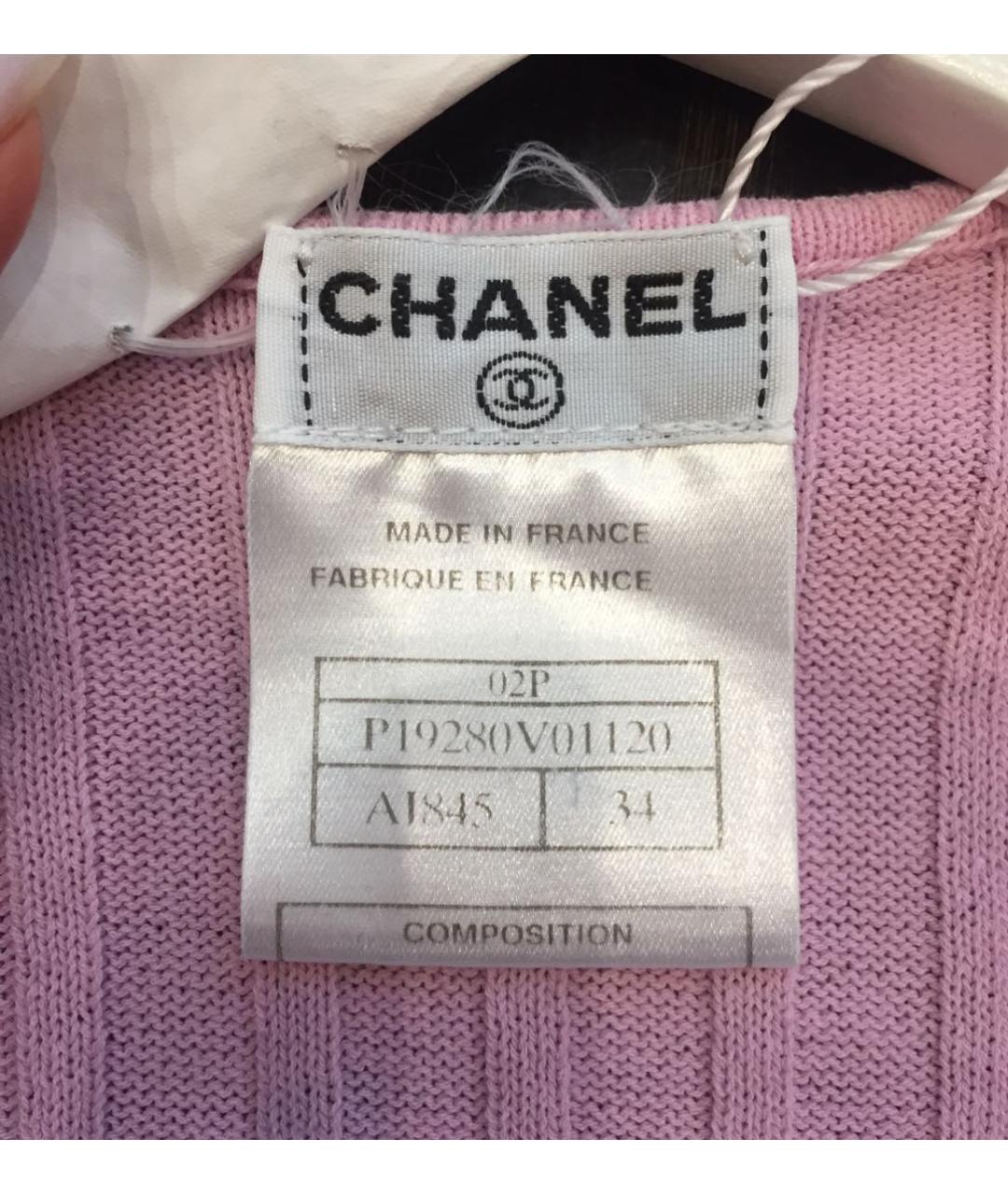 CHANEL PRE-OWNED Розовая хлопковая майка, фото 2