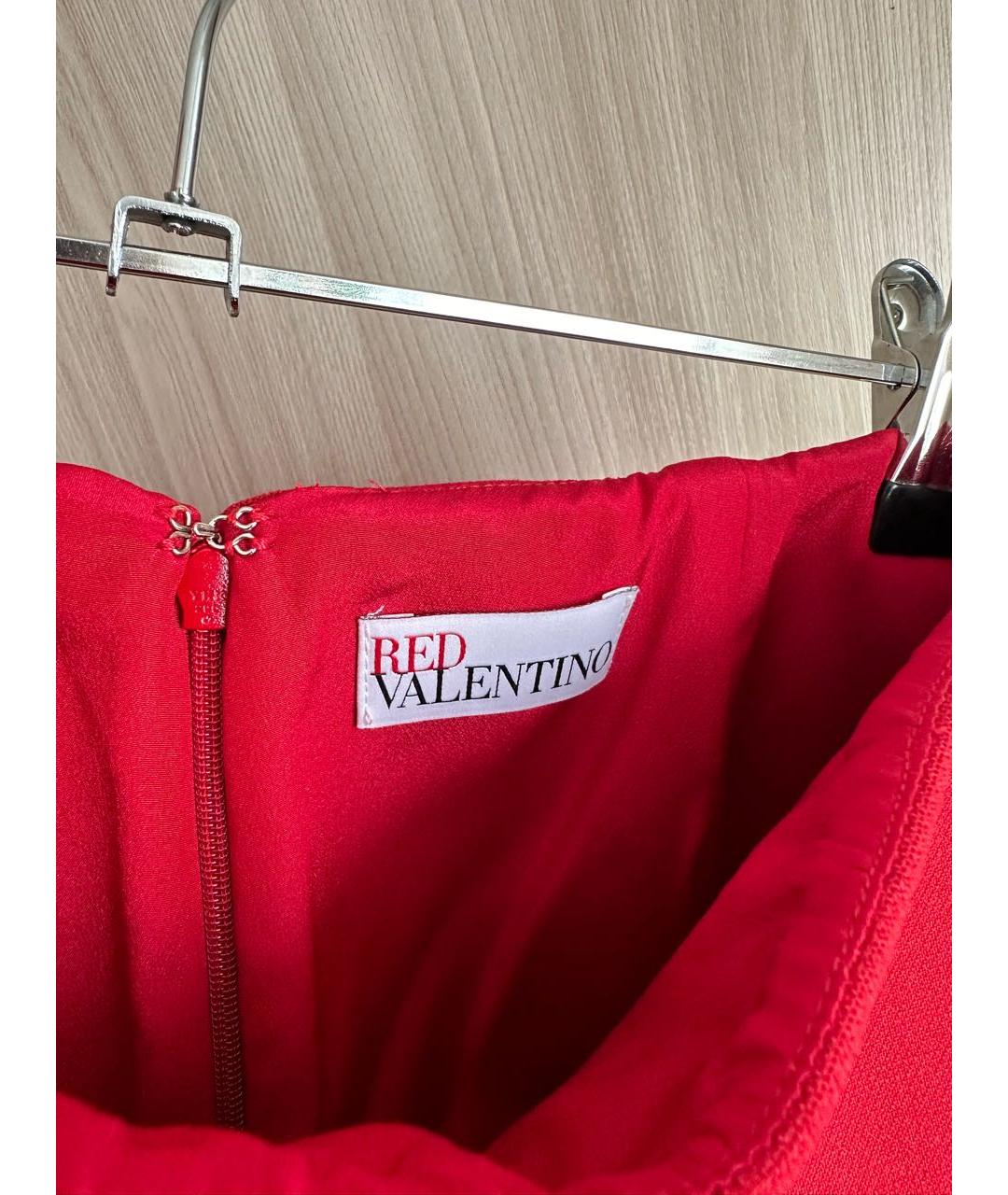 RED VALENTINO Красные шерстяные шорты, фото 4