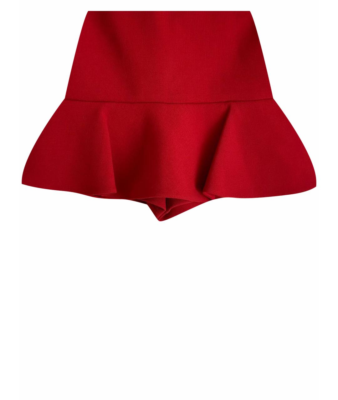RED VALENTINO Красные шерстяные шорты, фото 1