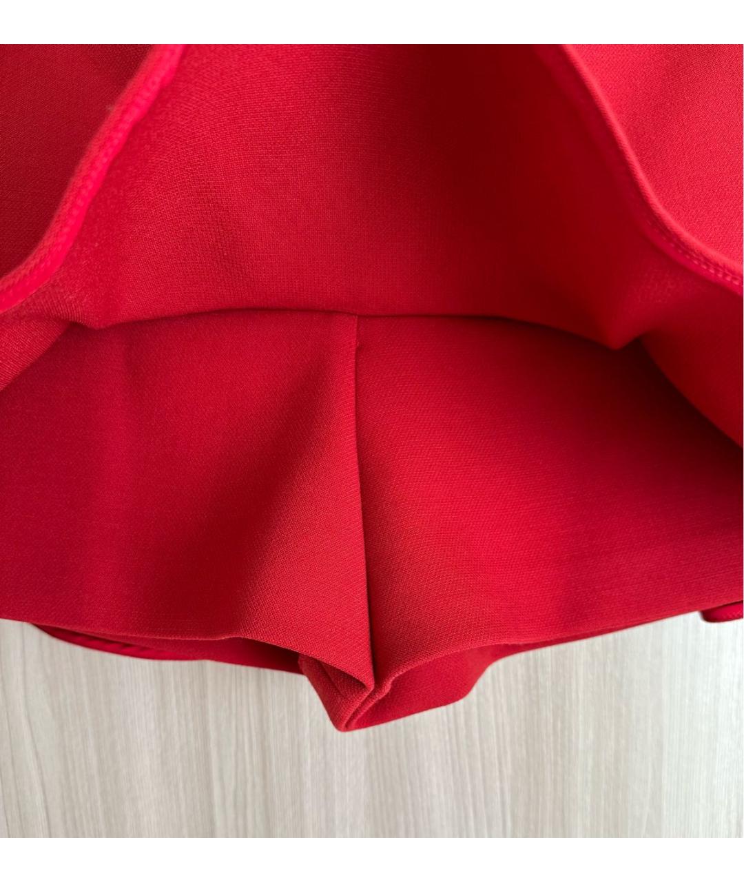 RED VALENTINO Красные шерстяные шорты, фото 2