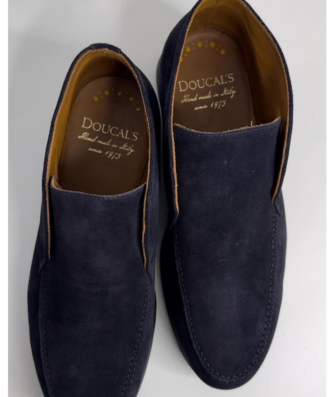 DOUCAL'S Темно-синие замшевые низкие ботинки, фото 4