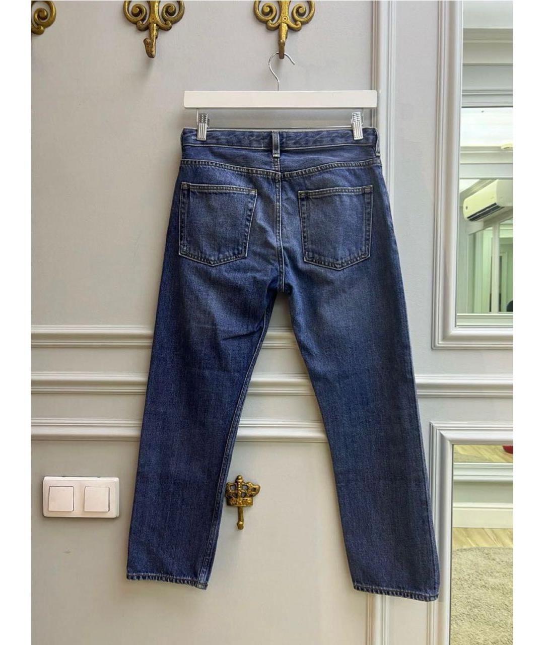 ACNE STUDIOS Синие хлопковые джинсы слим, фото 2