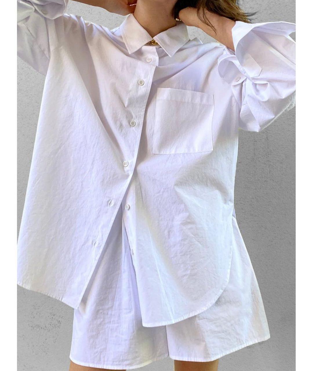 THE FRANKIE SHOP Белый хлопковый костюм с юбками, фото 6