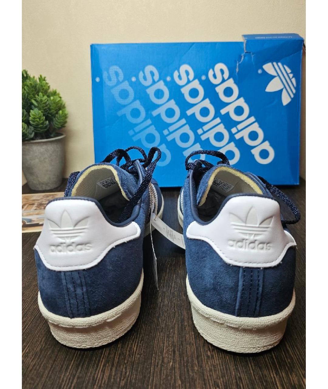 ADIDAS Темно-синие замшевые низкие кроссовки / кеды, фото 4