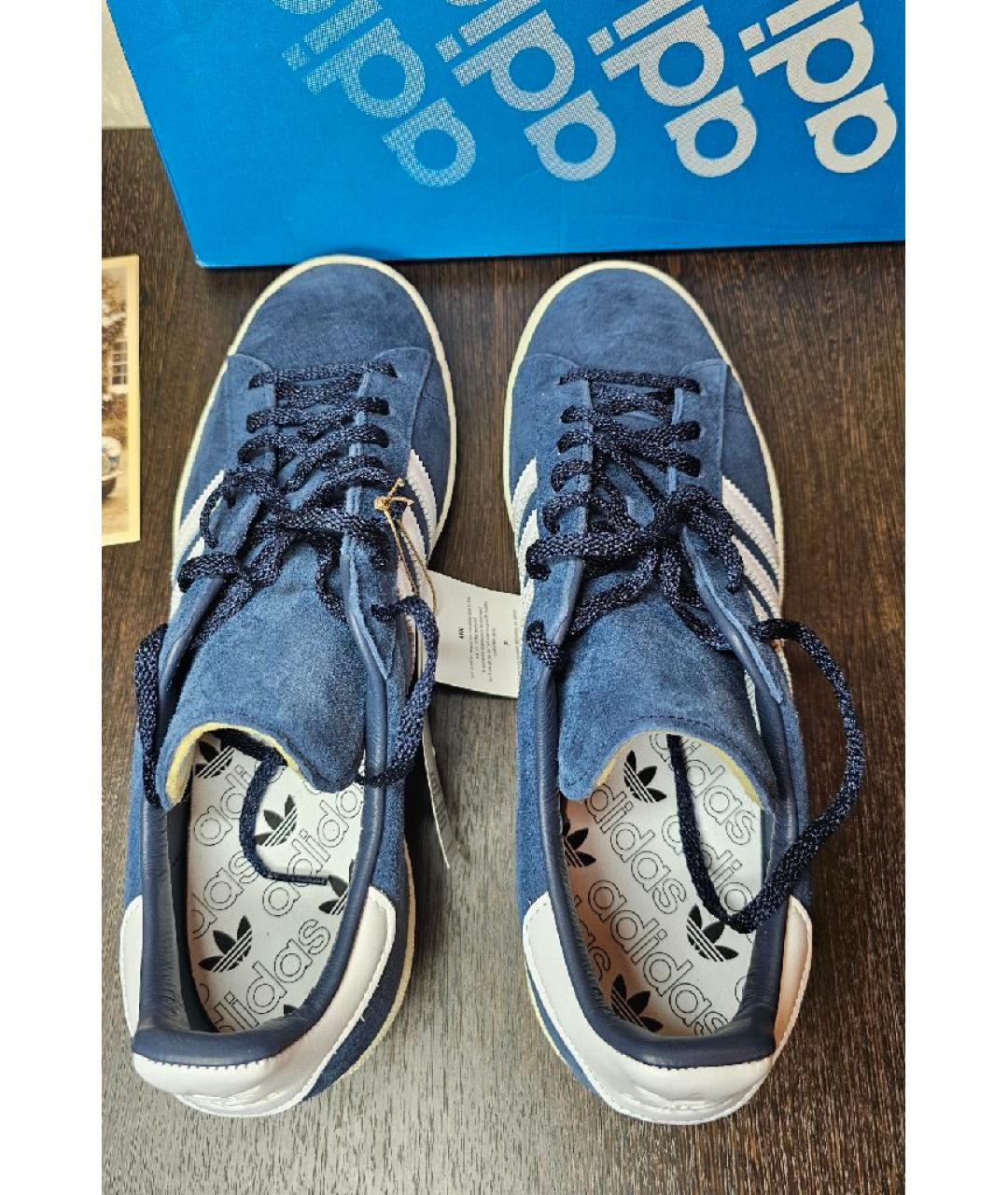 ADIDAS Темно-синие замшевые низкие кроссовки / кеды, фото 3