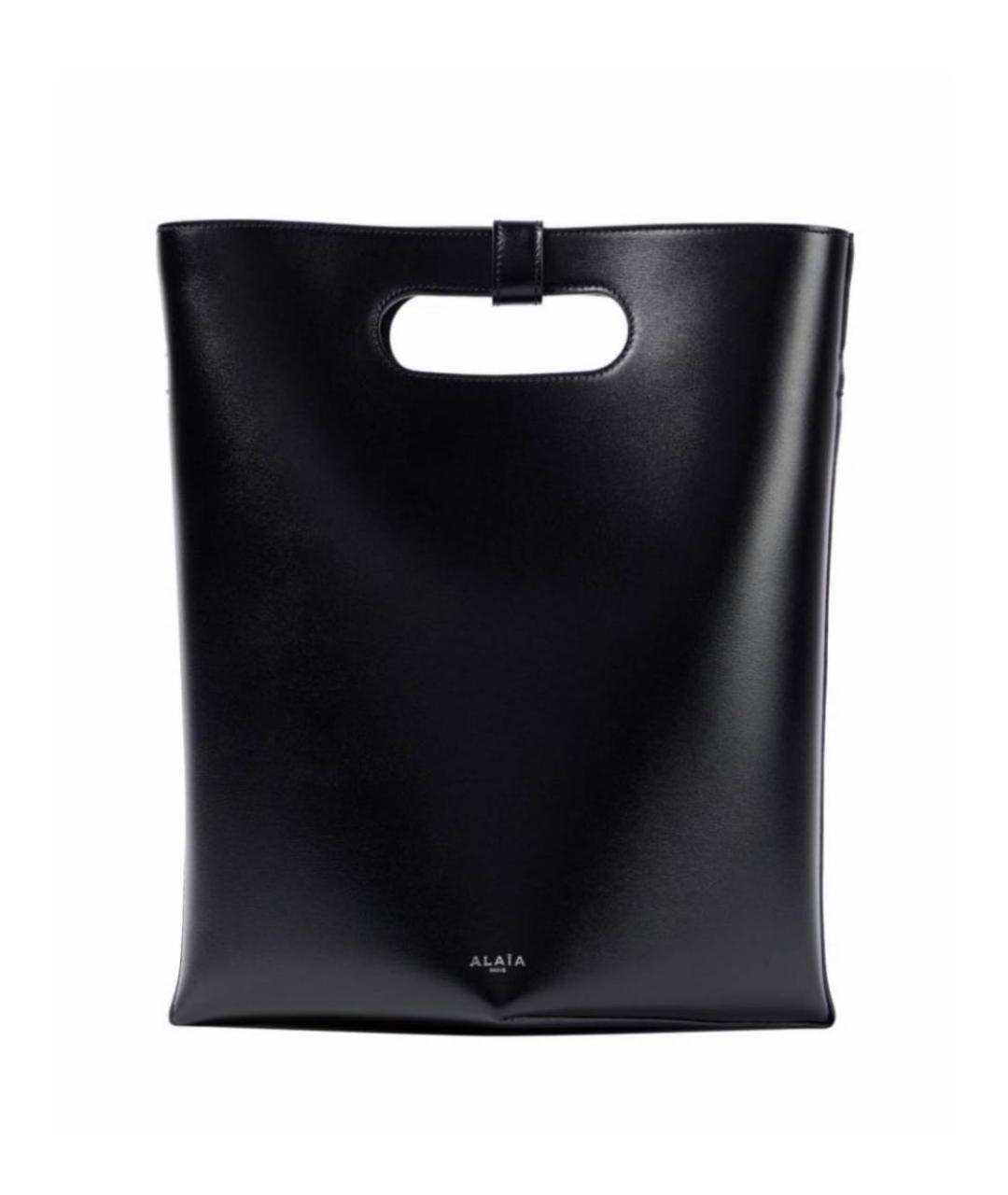 ALAIA Черная кожаная сумка с короткими ручками, фото 1
