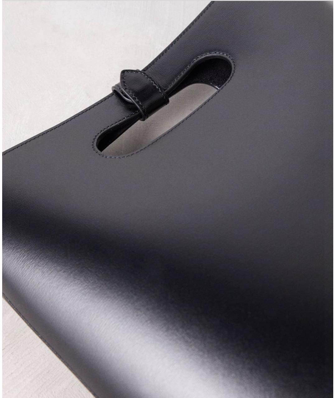 ALAIA Черная кожаная сумка с короткими ручками, фото 5