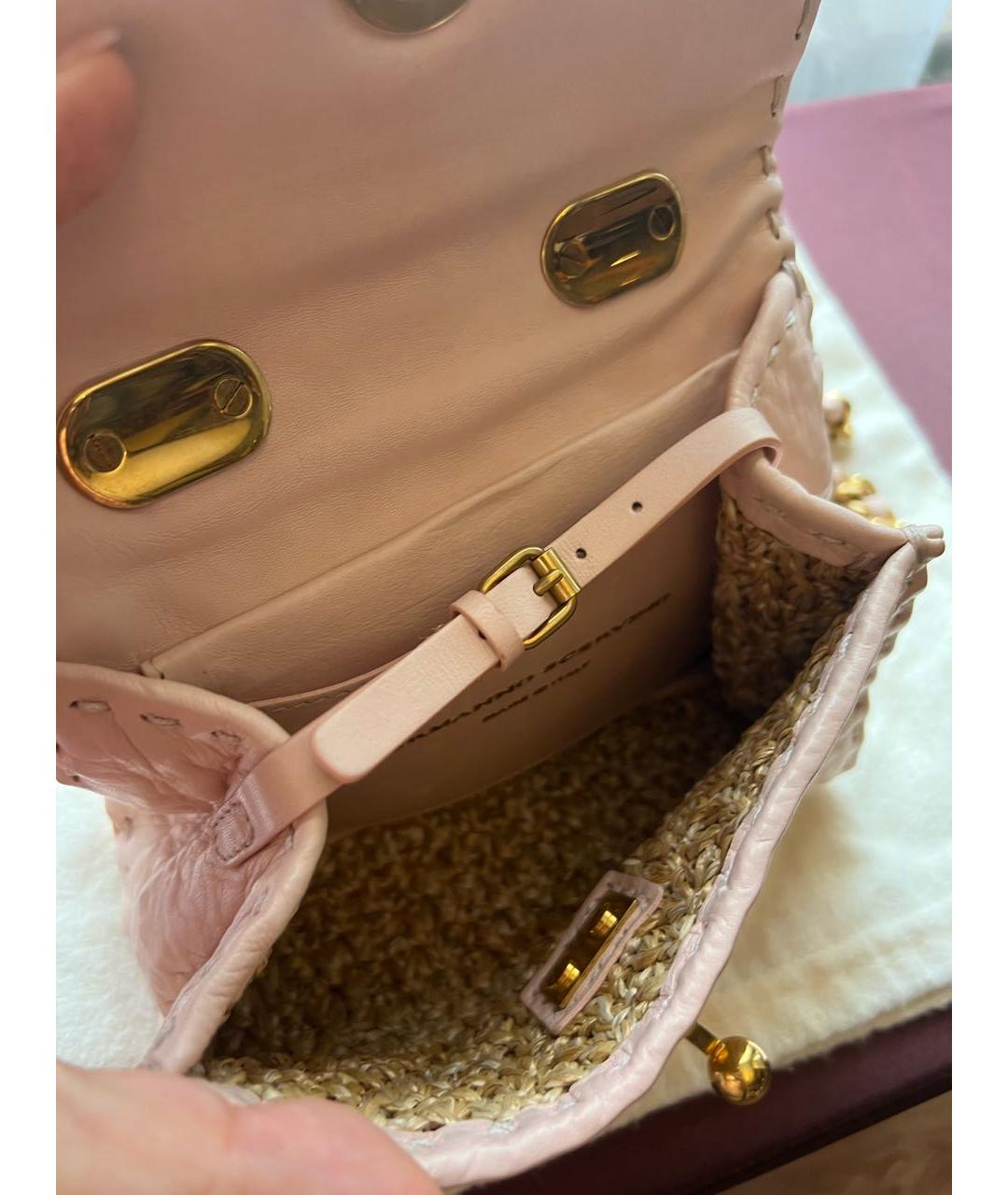 ERMANNO SCERVINO Розовая кожаная сумка через плечо, фото 4