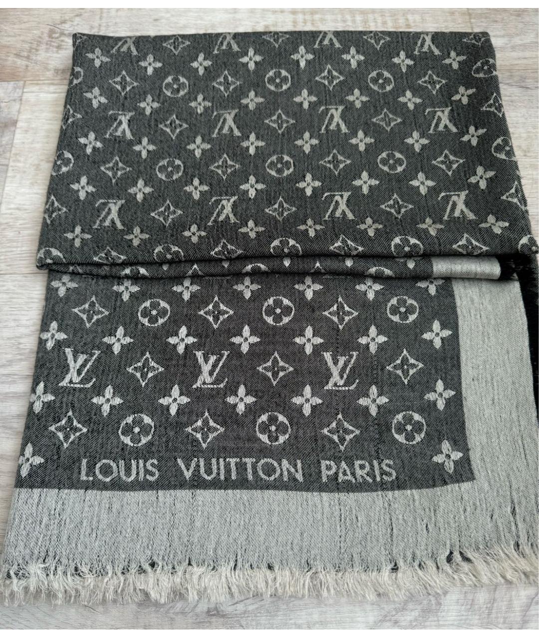 LOUIS VUITTON PRE-OWNED Серый платок, фото 2