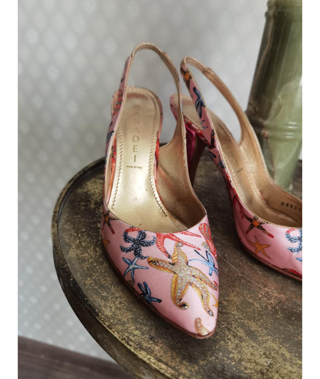 CASADEI Розовые текстильные туфли, фото 2