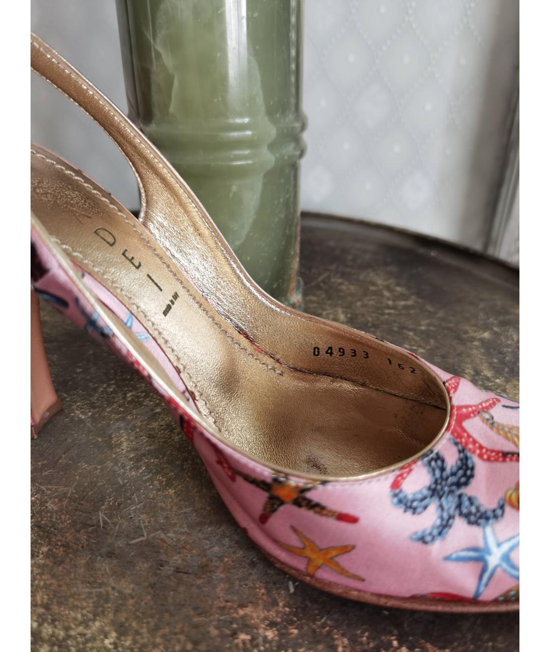 CASADEI Розовые текстильные туфли, фото 9