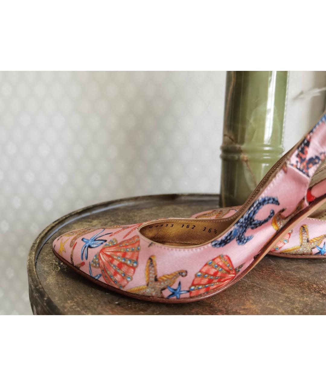 CASADEI Розовые текстильные туфли, фото 6