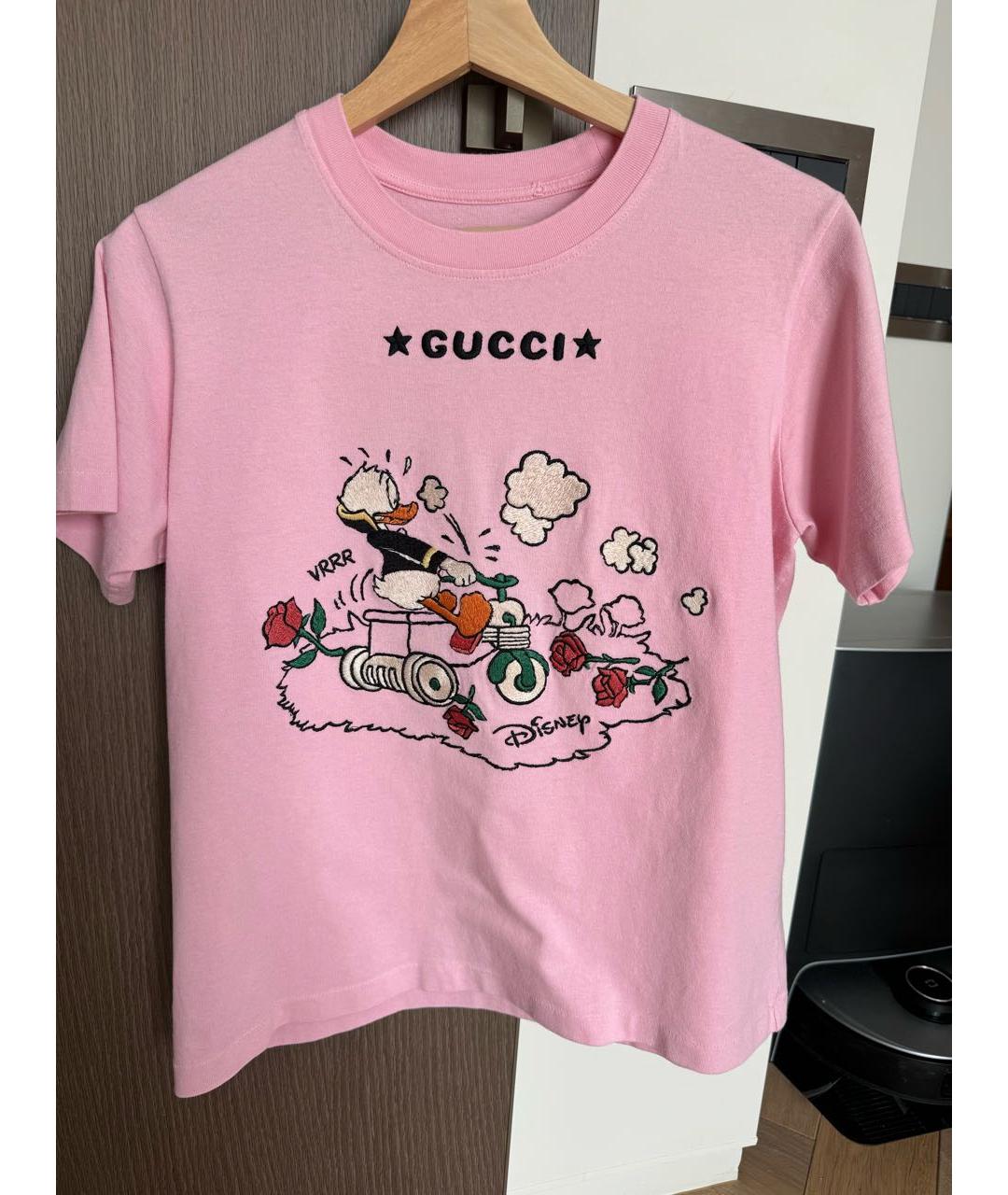 GUCCI Розовая футболка, фото 3