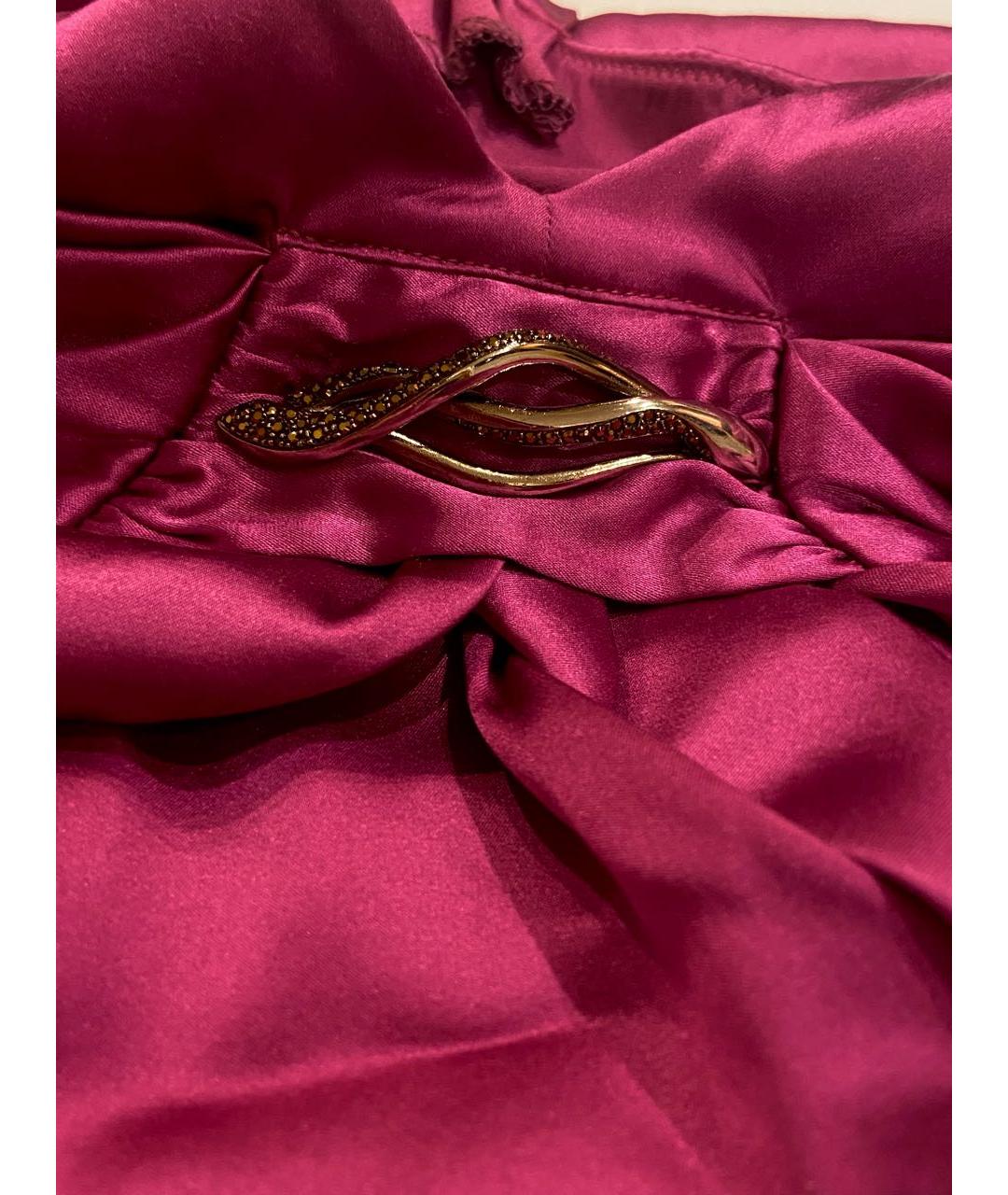 ROBERTO CAVALLI Фиолетовое шелковое коктейльное платье, фото 3