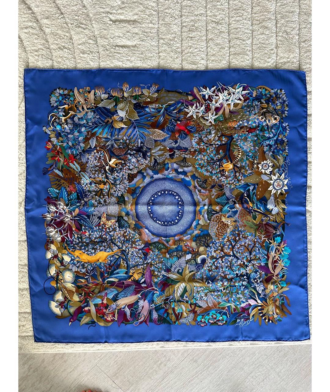 HERMES PRE-OWNED Синий шелковый платок, фото 2