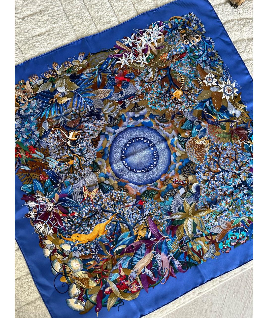 HERMES PRE-OWNED Синий шелковый платок, фото 8