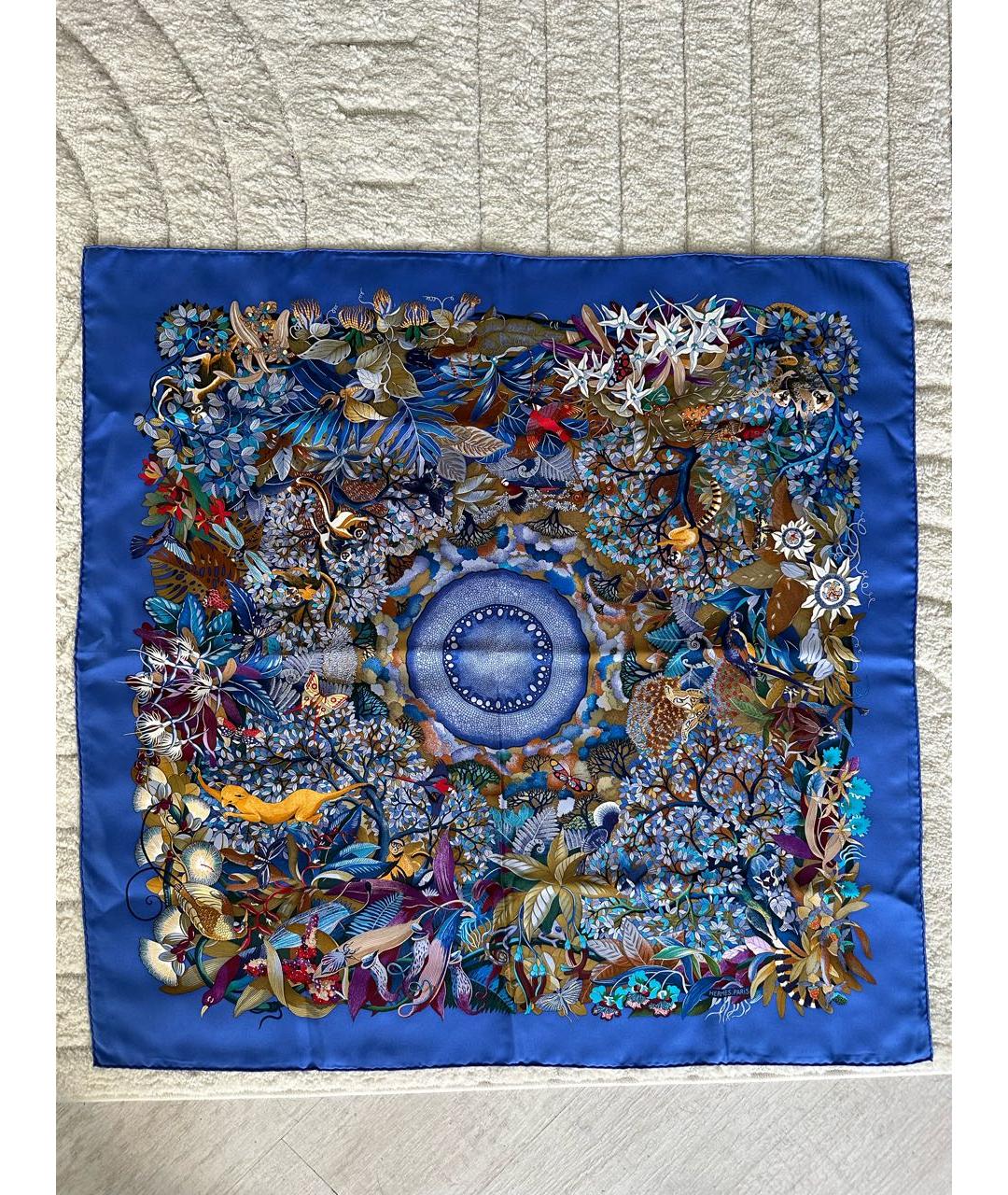 HERMES PRE-OWNED Синий шелковый платок, фото 9