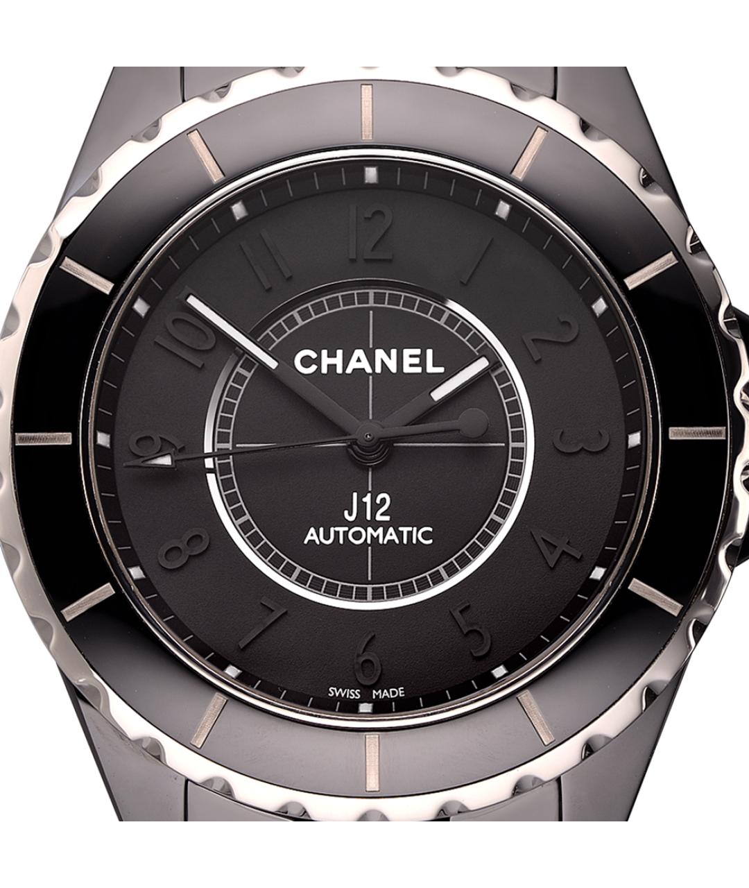CHANEL PRE-OWNED Антрацитовые керамические часы, фото 2