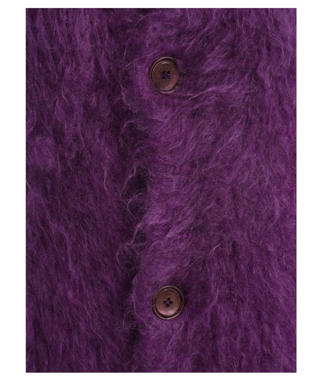 DOLCE&GABBANA Фиолетовый шерстяной кардиган, фото 3