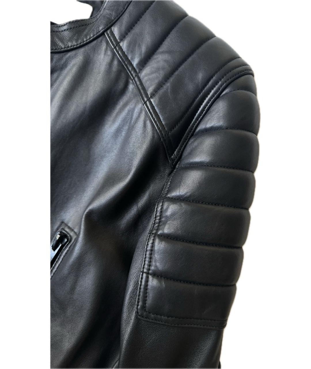SANDRO Черная кожаная куртка, фото 5