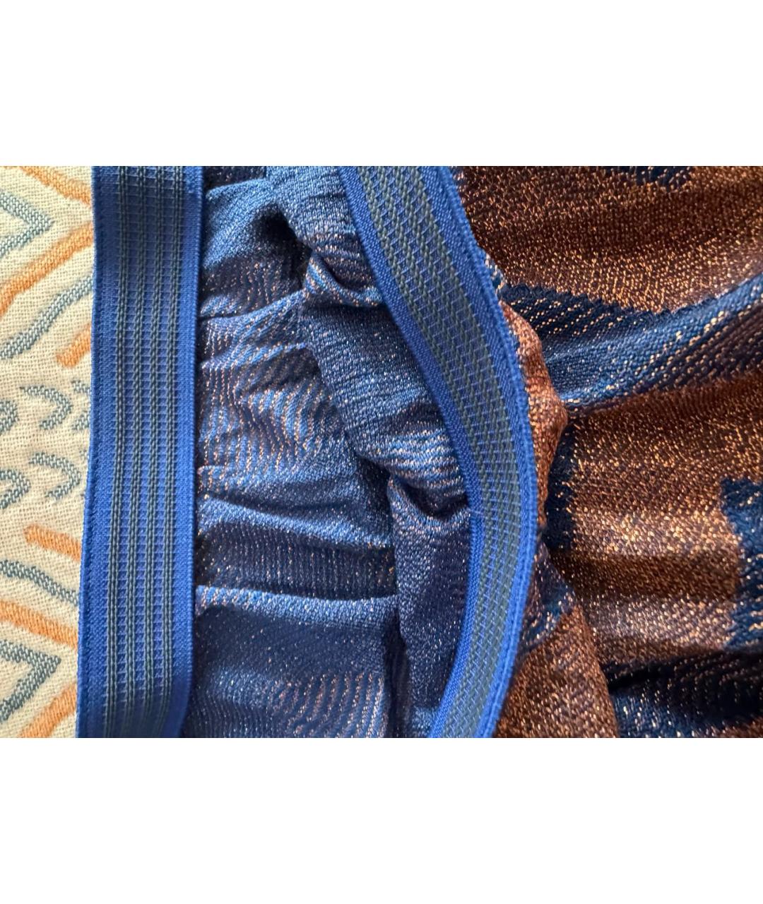 M MISSONI Синяя синтетическая юбка миди, фото 7