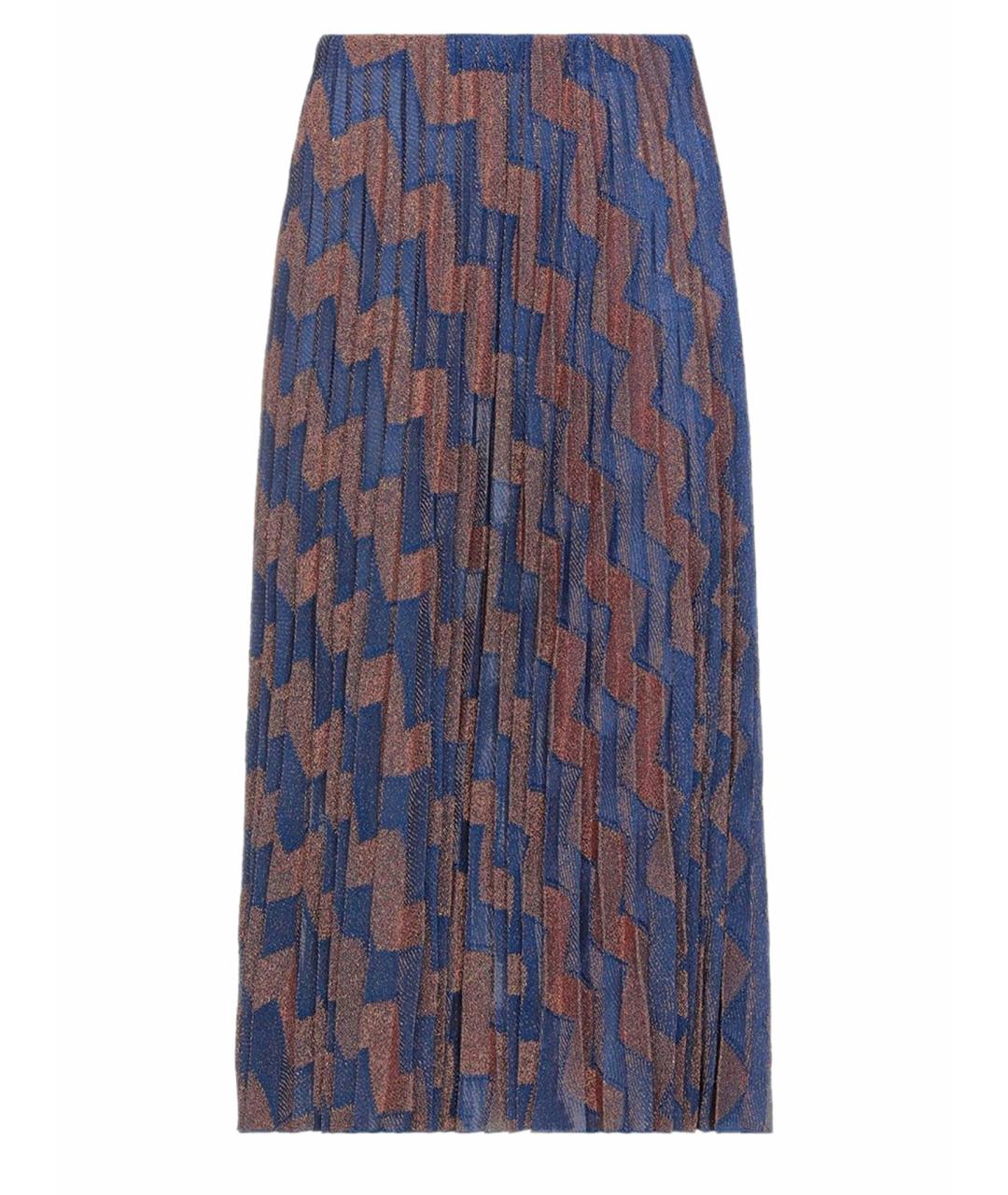 M MISSONI Синяя синтетическая юбка миди, фото 1