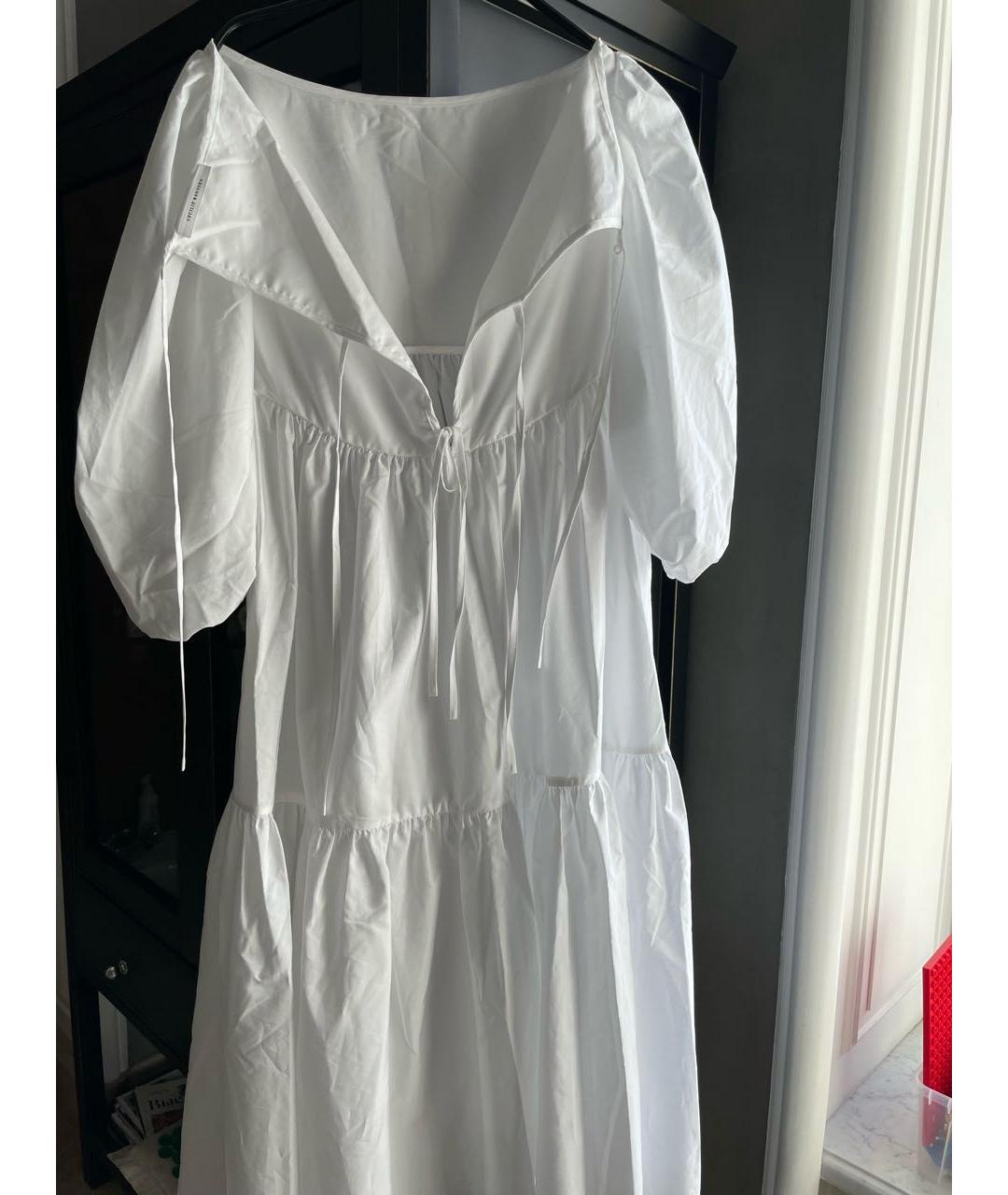 CECILIE BAHNSEN Белое хлопковое повседневное платье, фото 2