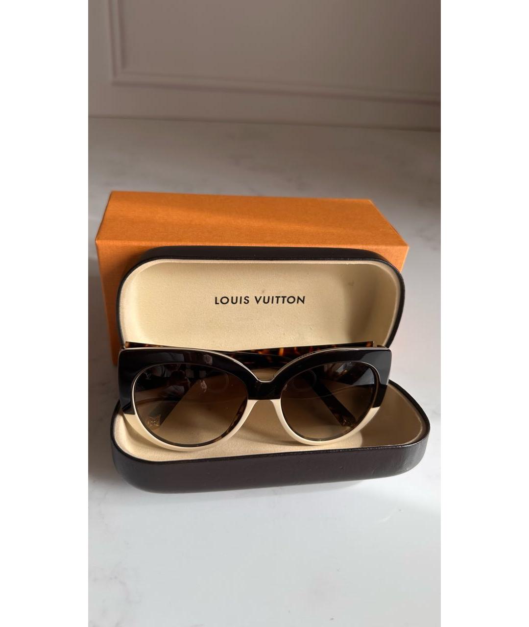 LOUIS VUITTON PRE-OWNED Коричневые солнцезащитные очки, фото 5