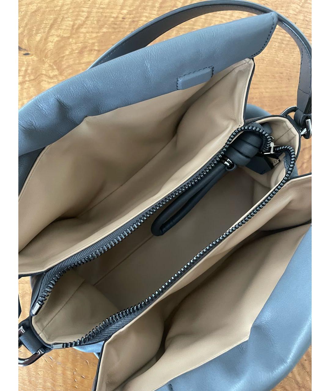 GIVENCHY Серая кожаная сумка с короткими ручками, фото 5