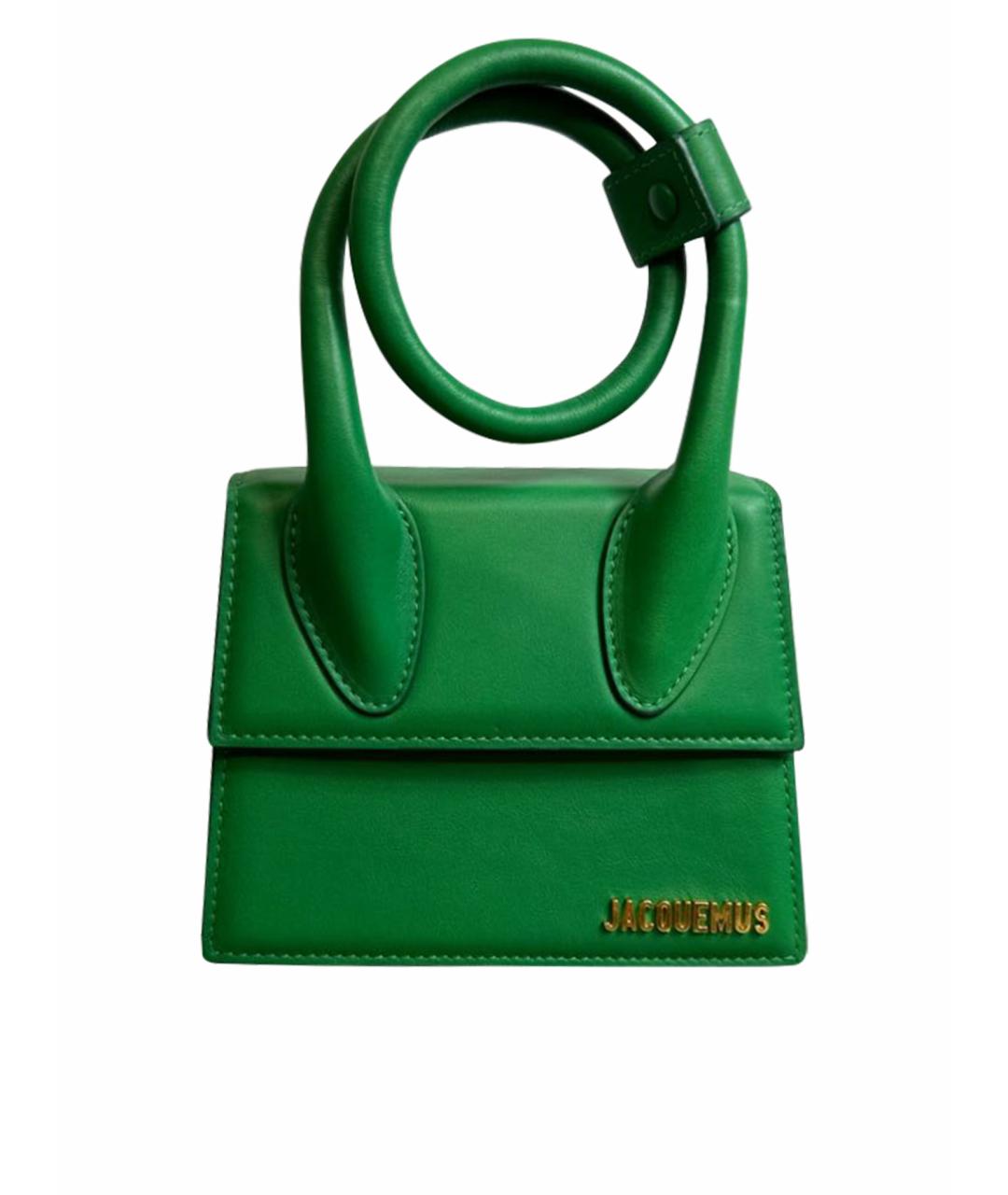 JACQUEMUS Зеленая сумка с короткими ручками, фото 1