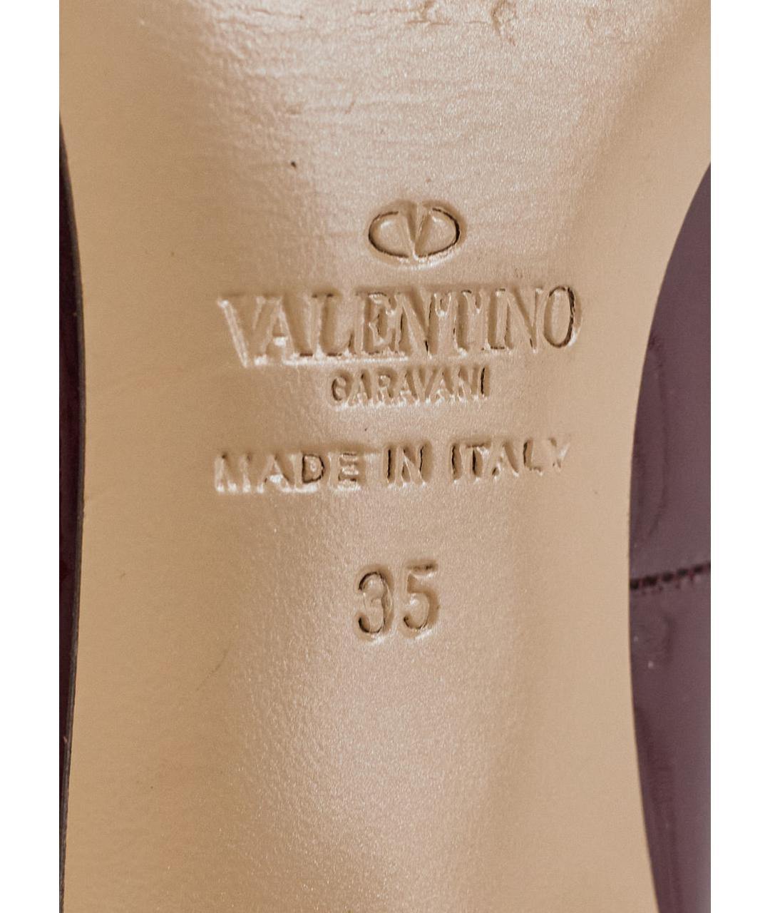 VALENTINO Бордовые туфли из лакированной кожи, фото 5