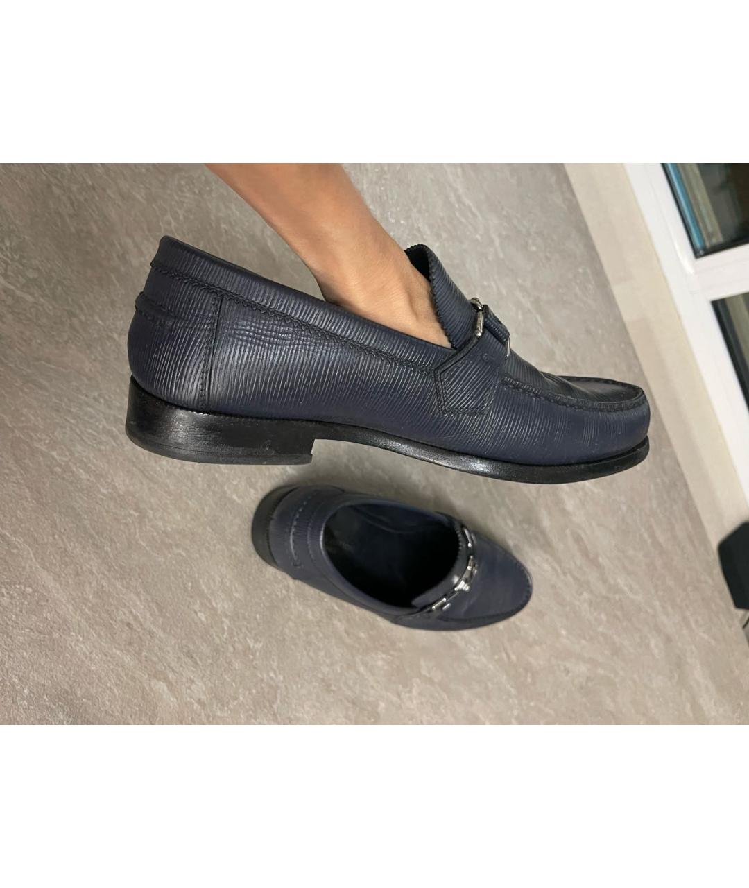 LOUIS VUITTON PRE-OWNED Синие туфли из искусственной кожи, фото 5
