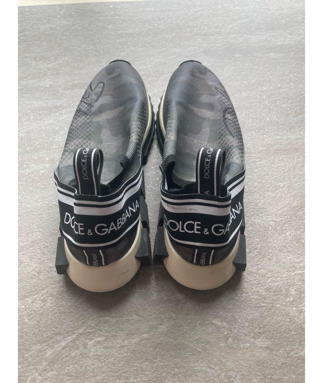 DOLCE&GABBANA Текстильные низкие кроссовки / кеды, фото 3