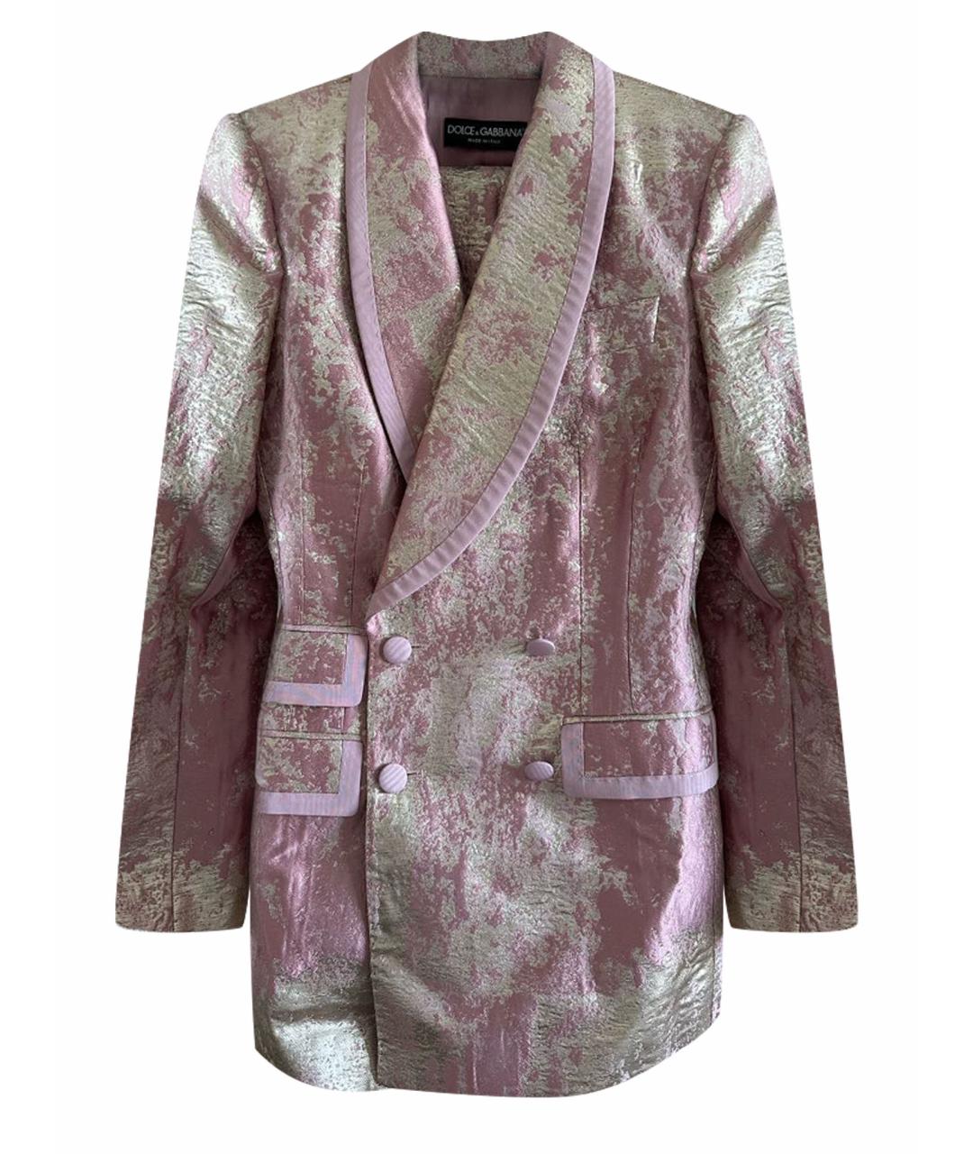DOLCE&GABBANA Розовый полиэстеровый жакет/пиджак, фото 1