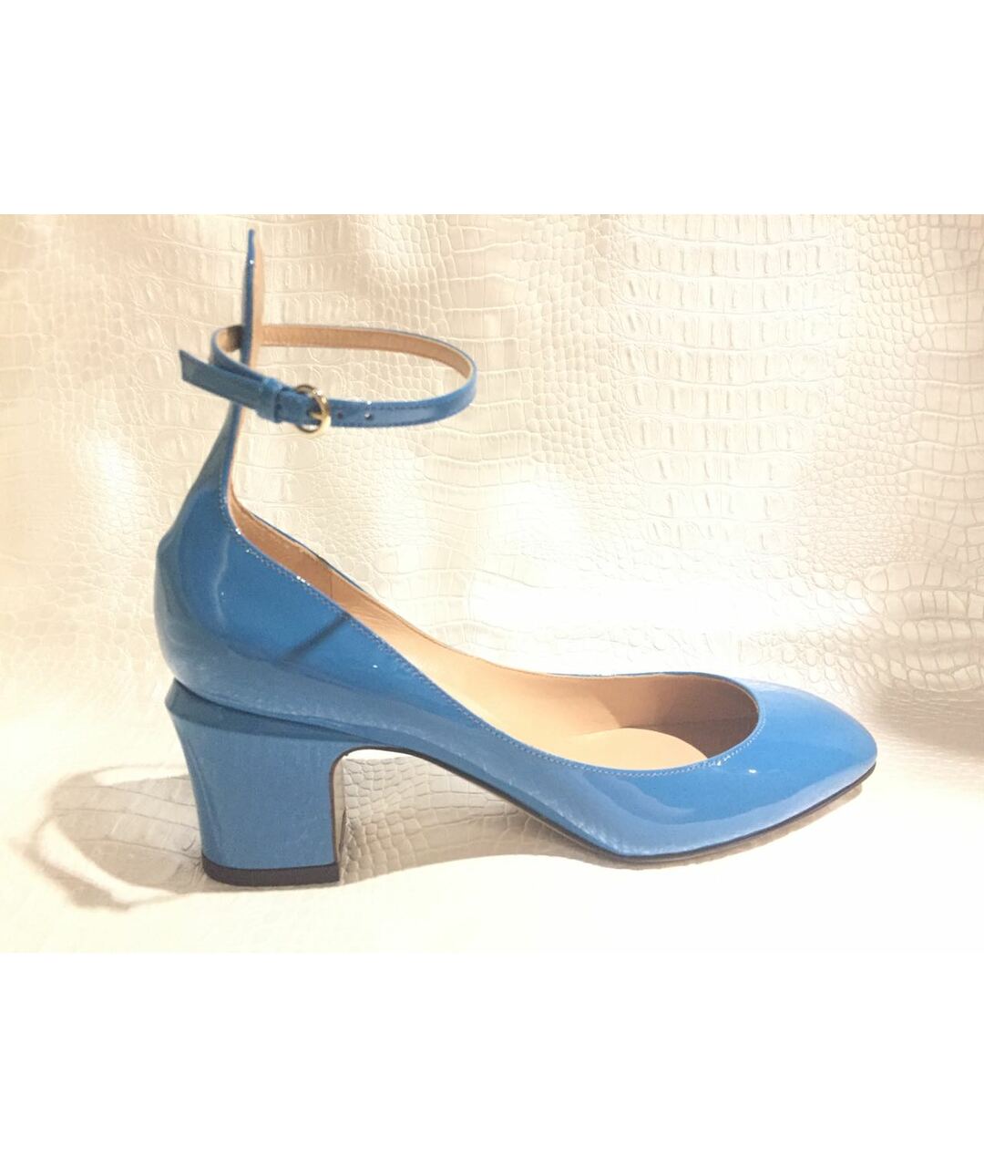 VALENTINO Голубые кожаные туфли, фото 2